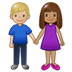 👩🏽‍🤝‍👨🏼 woman and man holding hands: medium skin tone, medium-light skin tone display on Samsung